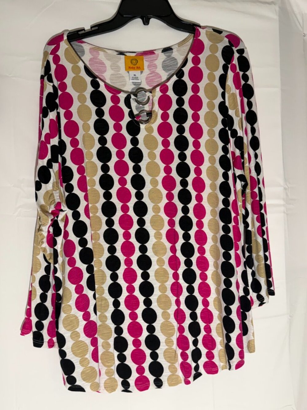 Ruby Red Women's Blouse, T-length sleeves,